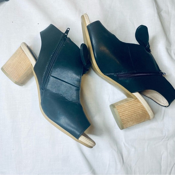 Chic Black Open-Toe Ankle Booties by Good Choice - Picture 8 of 11